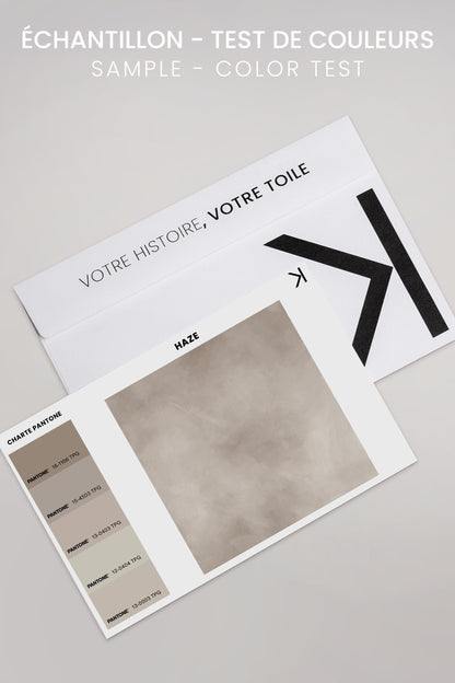 OLEKA CANVAS - HAZES, Oeuvre sur toile étirée, encadré Blanc