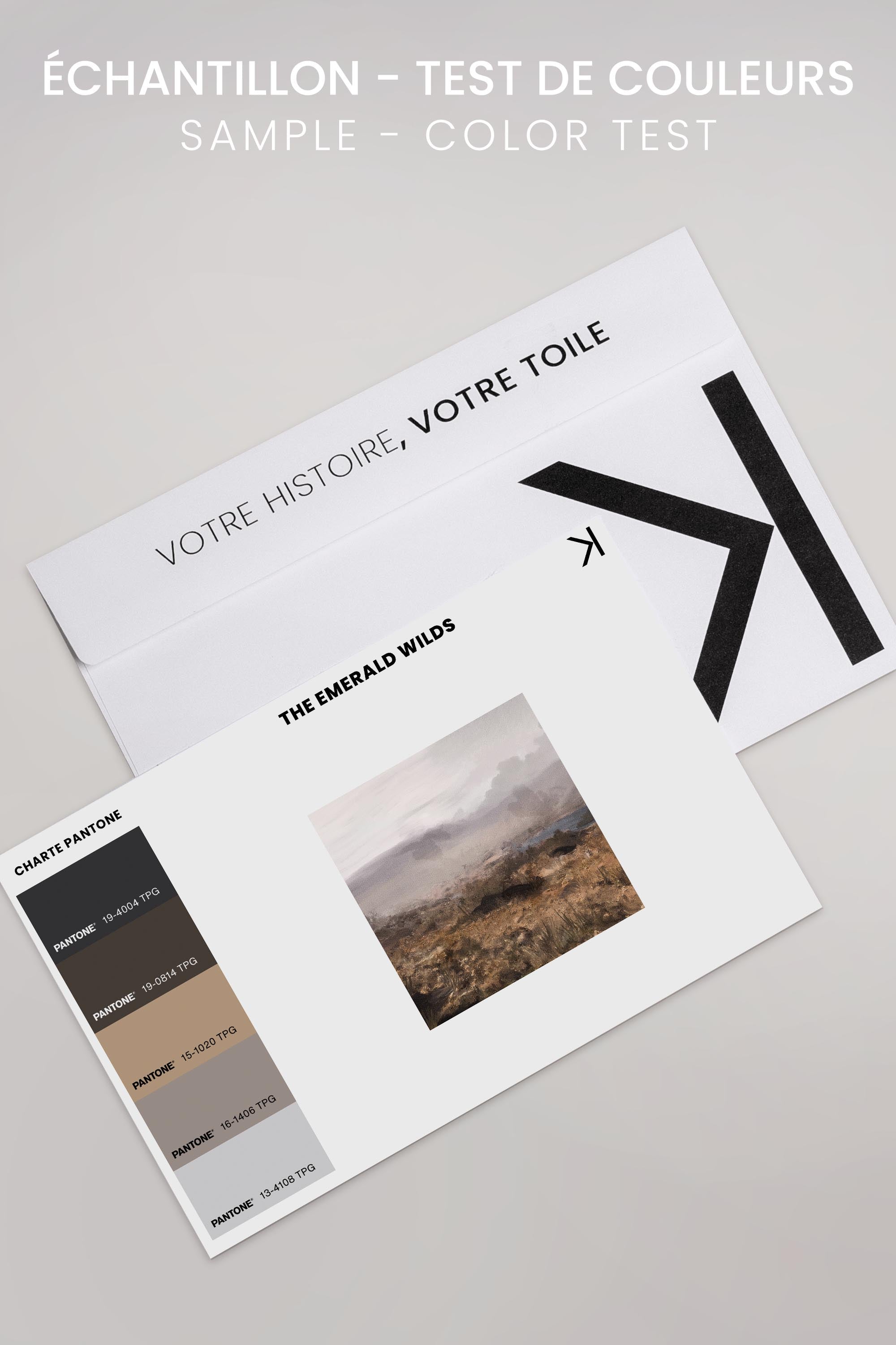 OLEKA CANVAS - THE EMERALD WILDS, Oeuvre sur toile étirée, encadré Brun Chêne