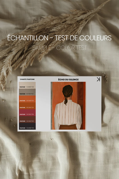 ÉCHO DU SILENCE, Oeuvre sur toile rigide, encadré Vintage Bronze