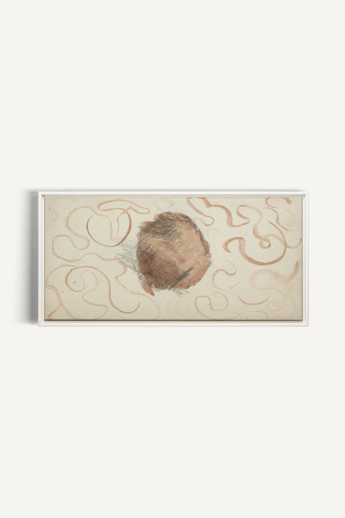 ÉCHO TERRACOTTA, Work on stretched canvas, framed White