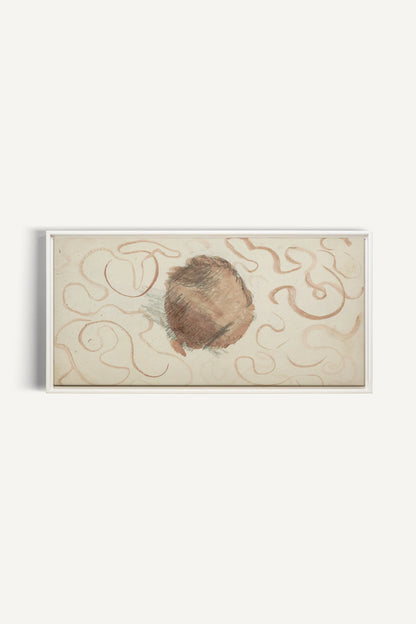 ÉCHO TERRACOTTA, Work on stretched canvas, framed White