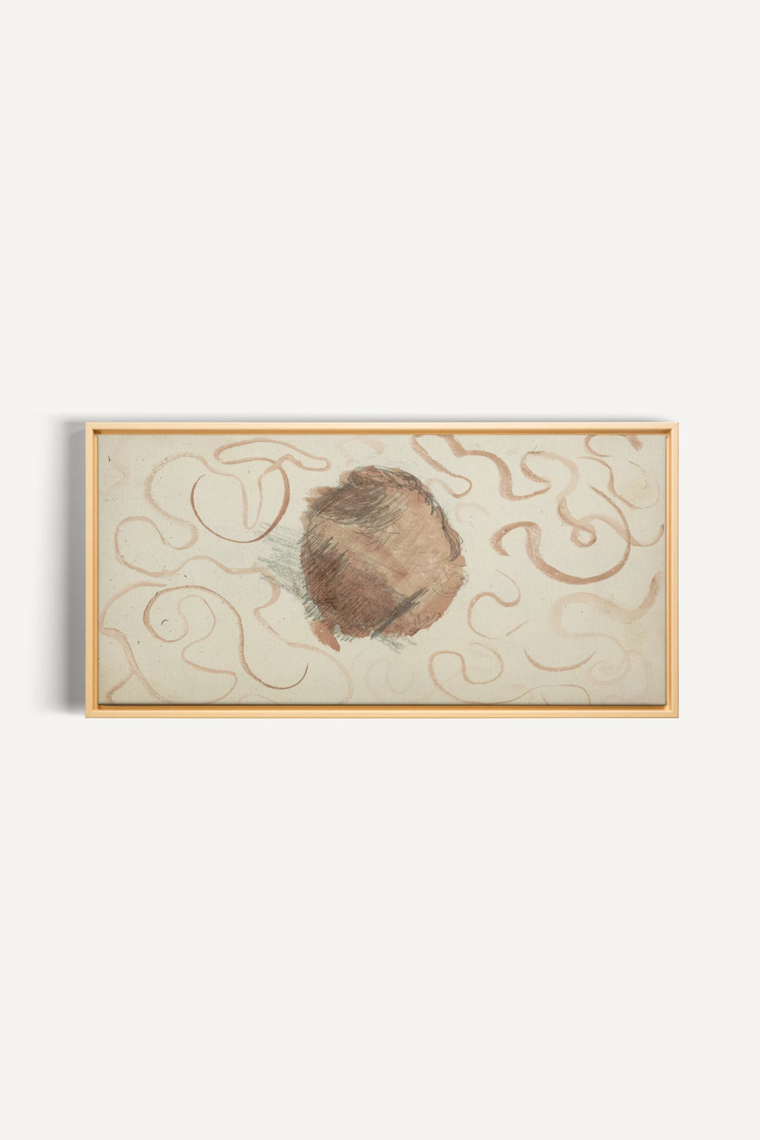 ÉCHO TERRACOTTA, Oeuvre sur toile étirée, encadré Naturel Clair