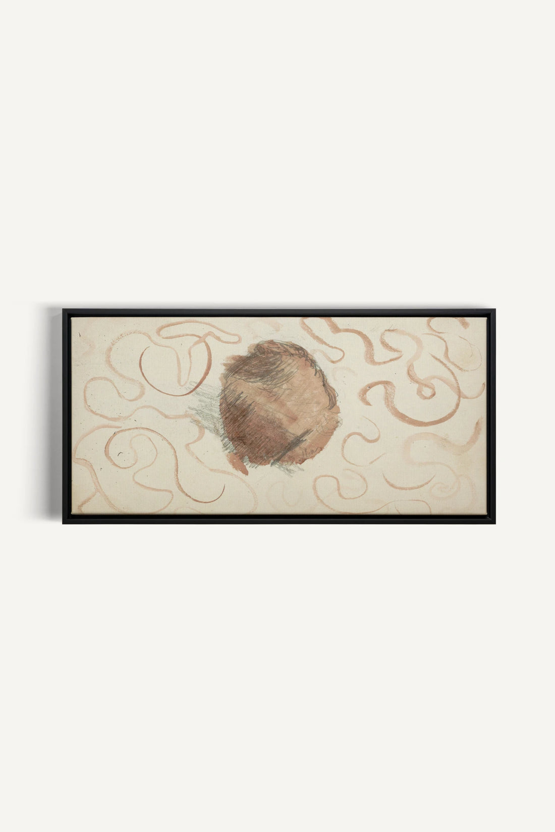 ECHO TERRACOTTA, Work on stretched canvas, framed Black