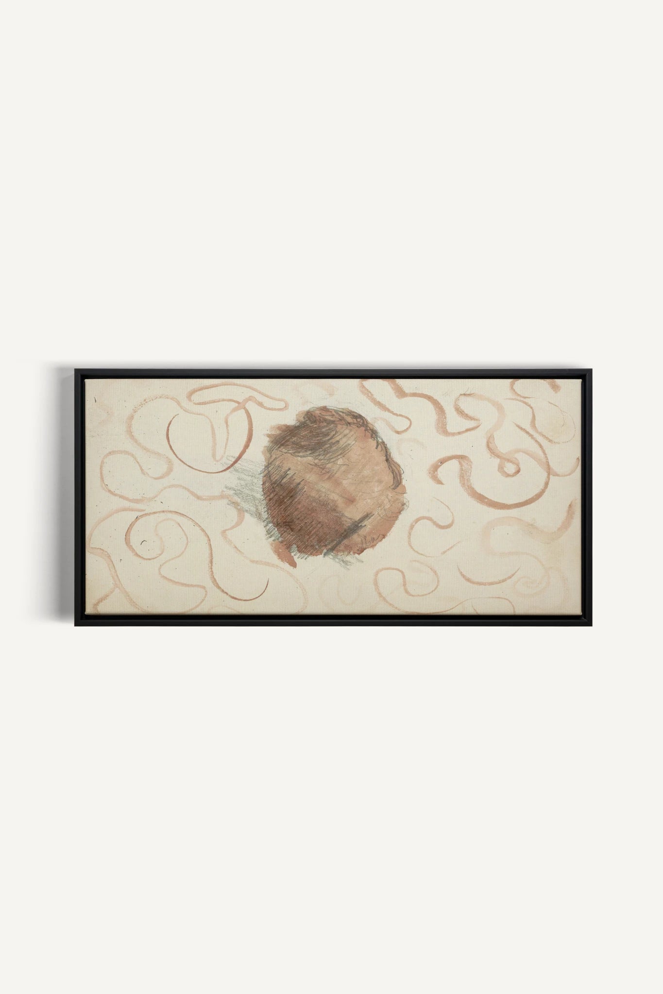 ECHO TERRACOTTA, Work on stretched canvas, framed Black