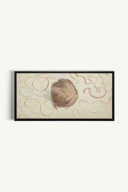 ECHO TERRACOTTA, Work on stretched canvas, framed Black