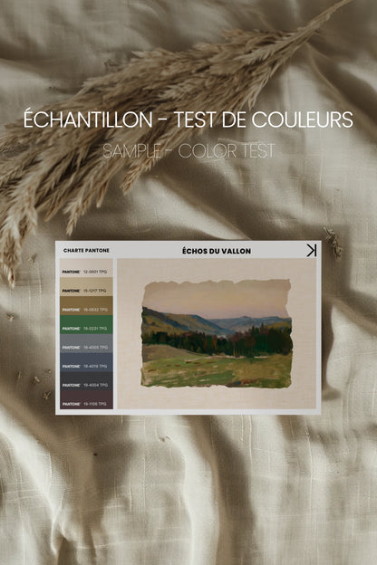 ÉCHOS DU VALLON, Artwork on stretched canvas, framed Vintage Gold