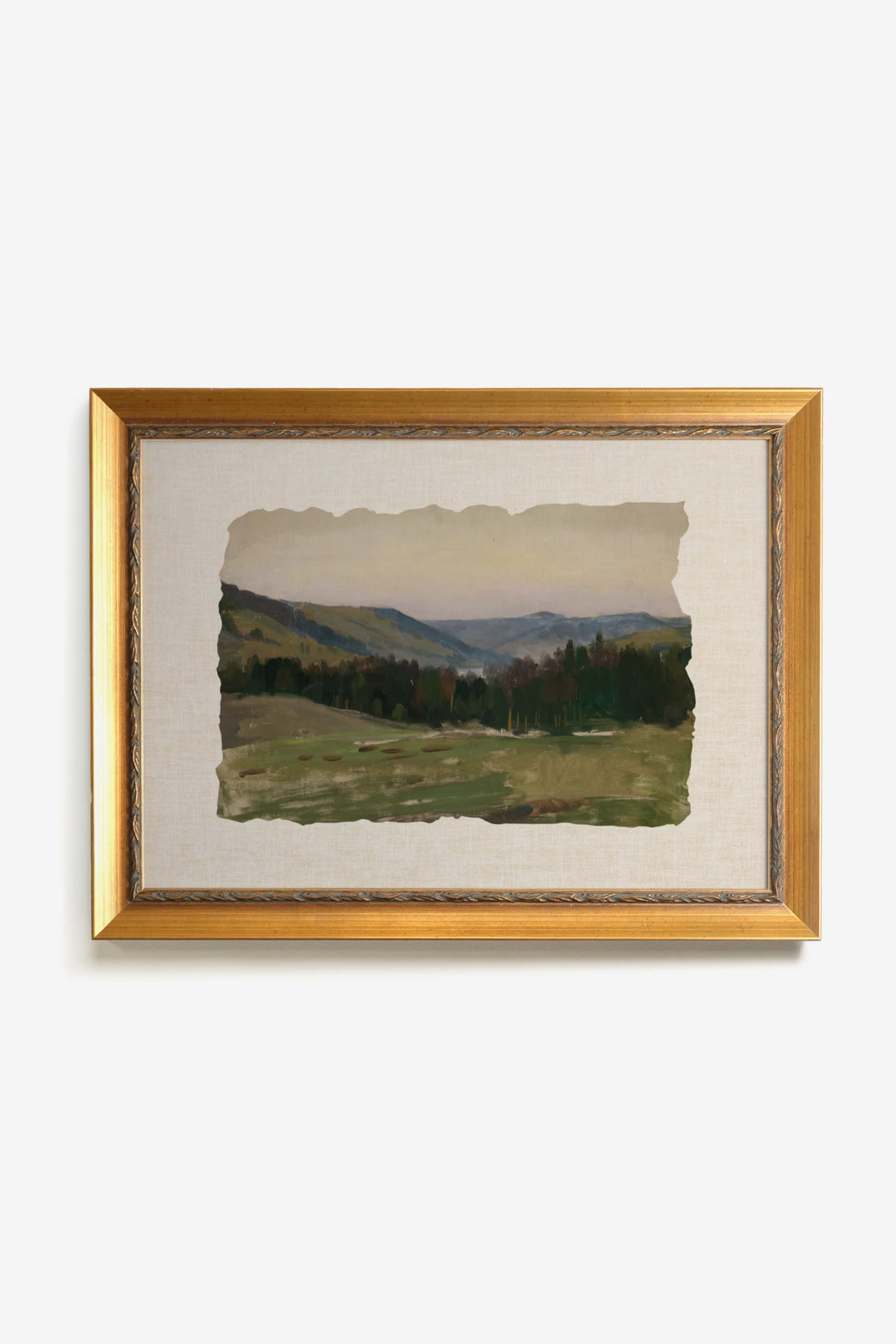 ÉCHOS DU VALLON, Oeuvre sur toile étirée, encadré Vintage Or