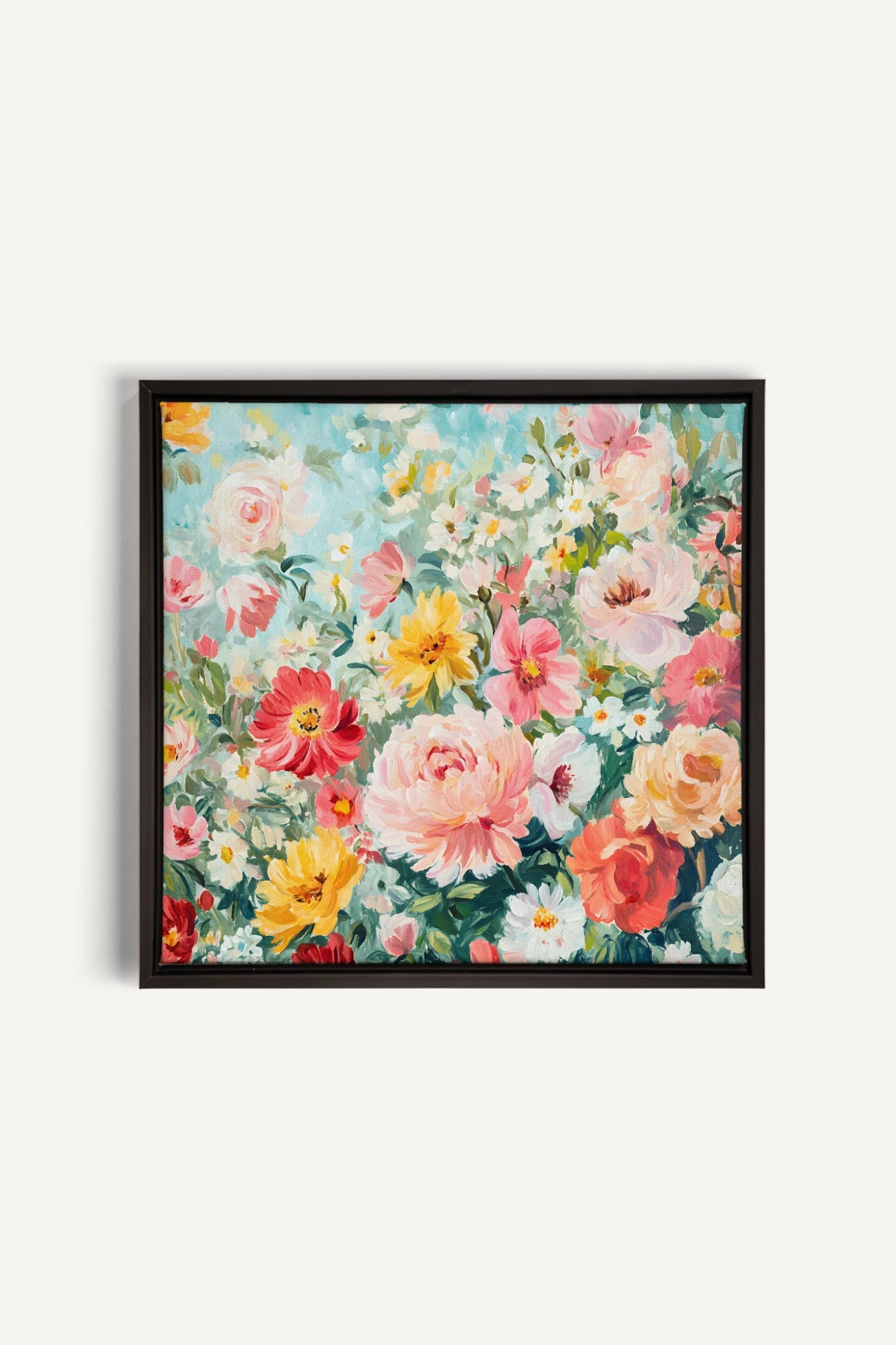 ÉCLAT DE SAISON, Oeuvre sur toile étirée, encadré Noir