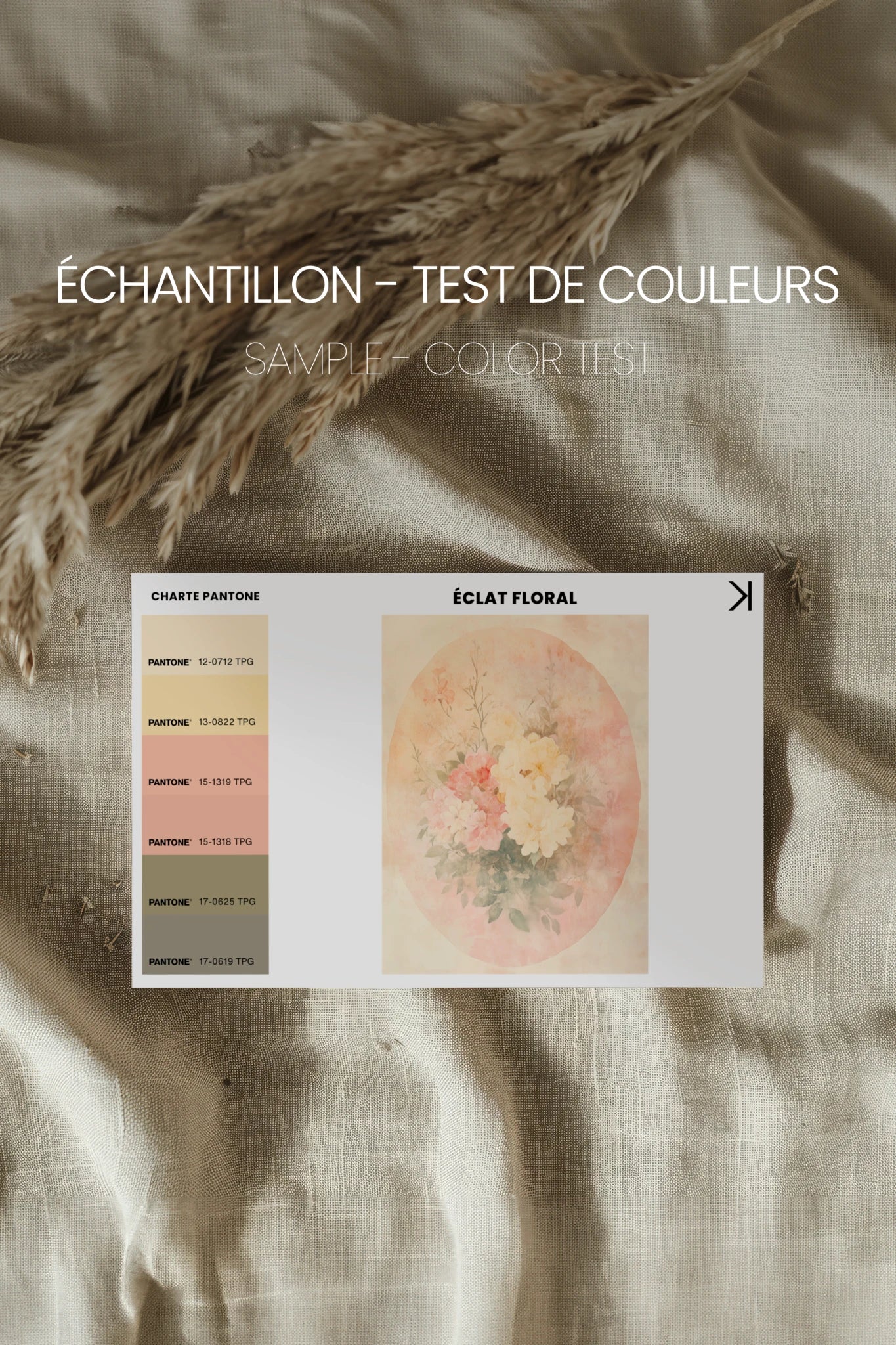 ÉCLAT FLORAL, Oeuvre sur toile étirée, encadré Vintage Or