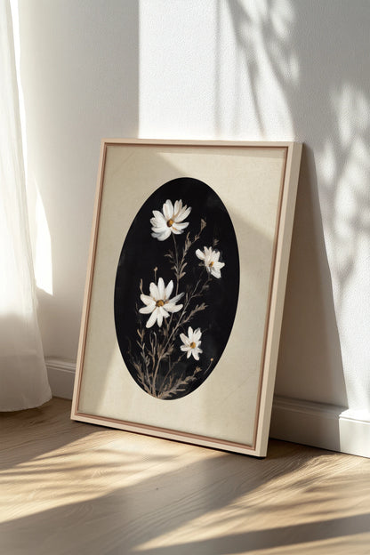 MINIMAL FLORA, Work on stretched canvas, framed Naturel Clair