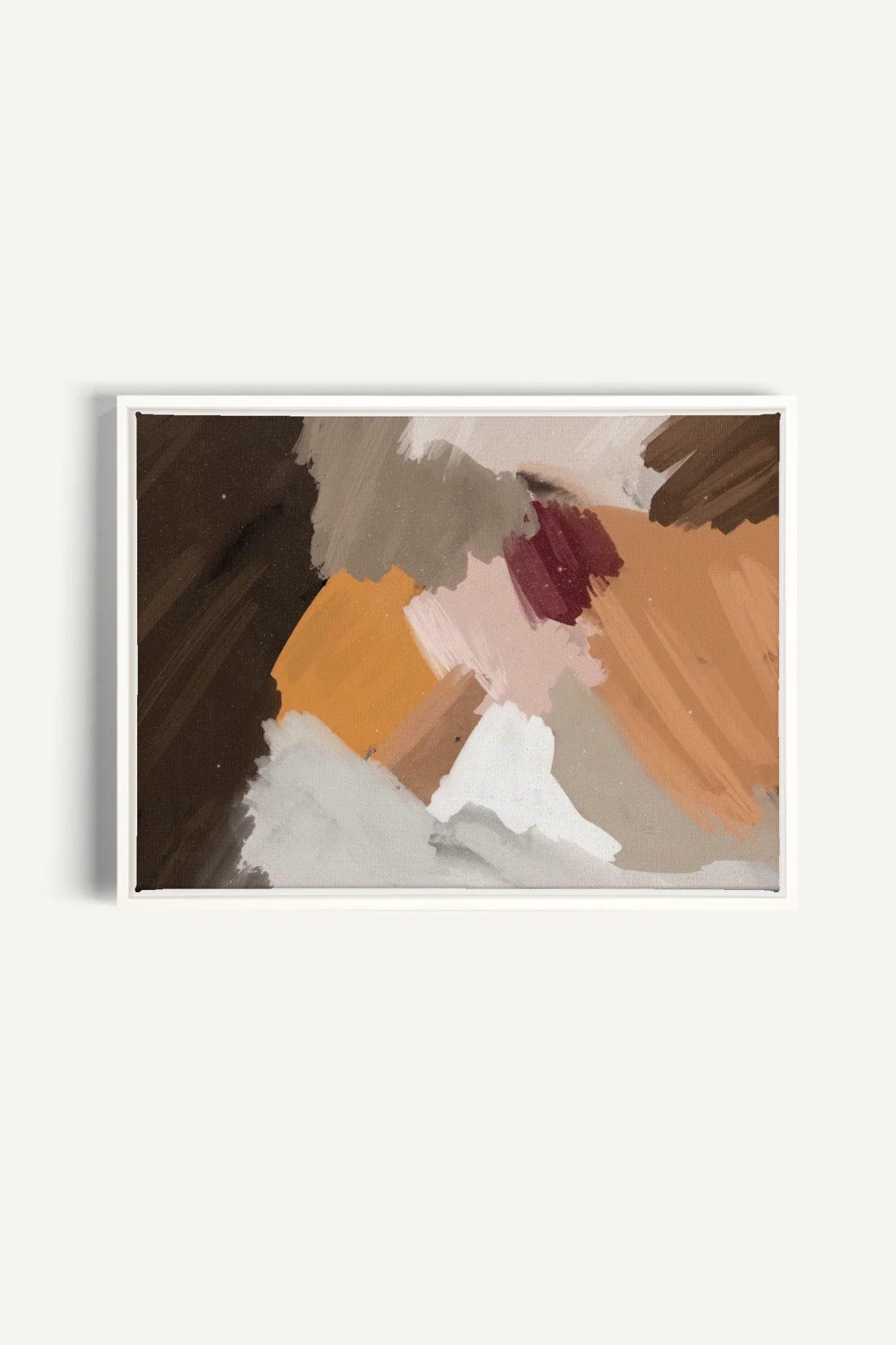 OLEKA CANVAS - ÉLAN CRÉATIF, Oeuvre sur toile étirée, encadré Blanc