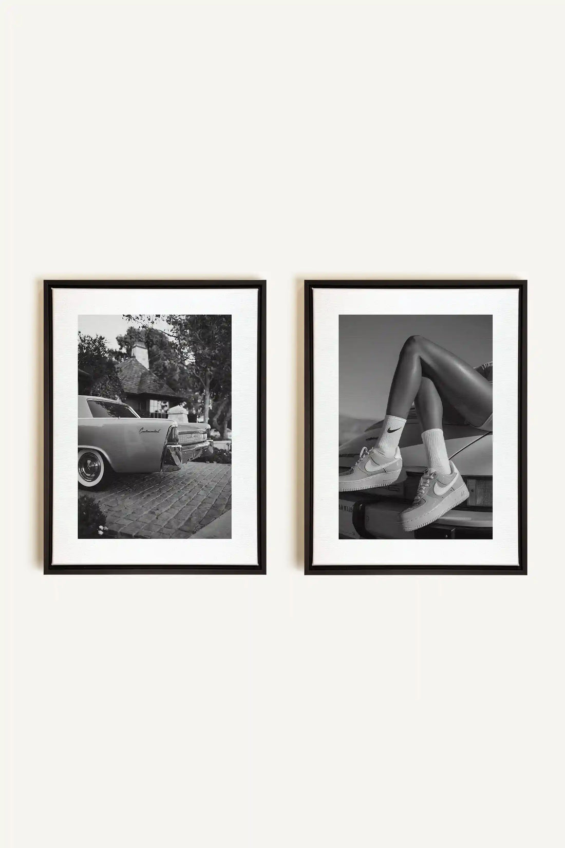 ELEGANCE BLISSFUL DUO, 2 Works on stretched canvas, black framed