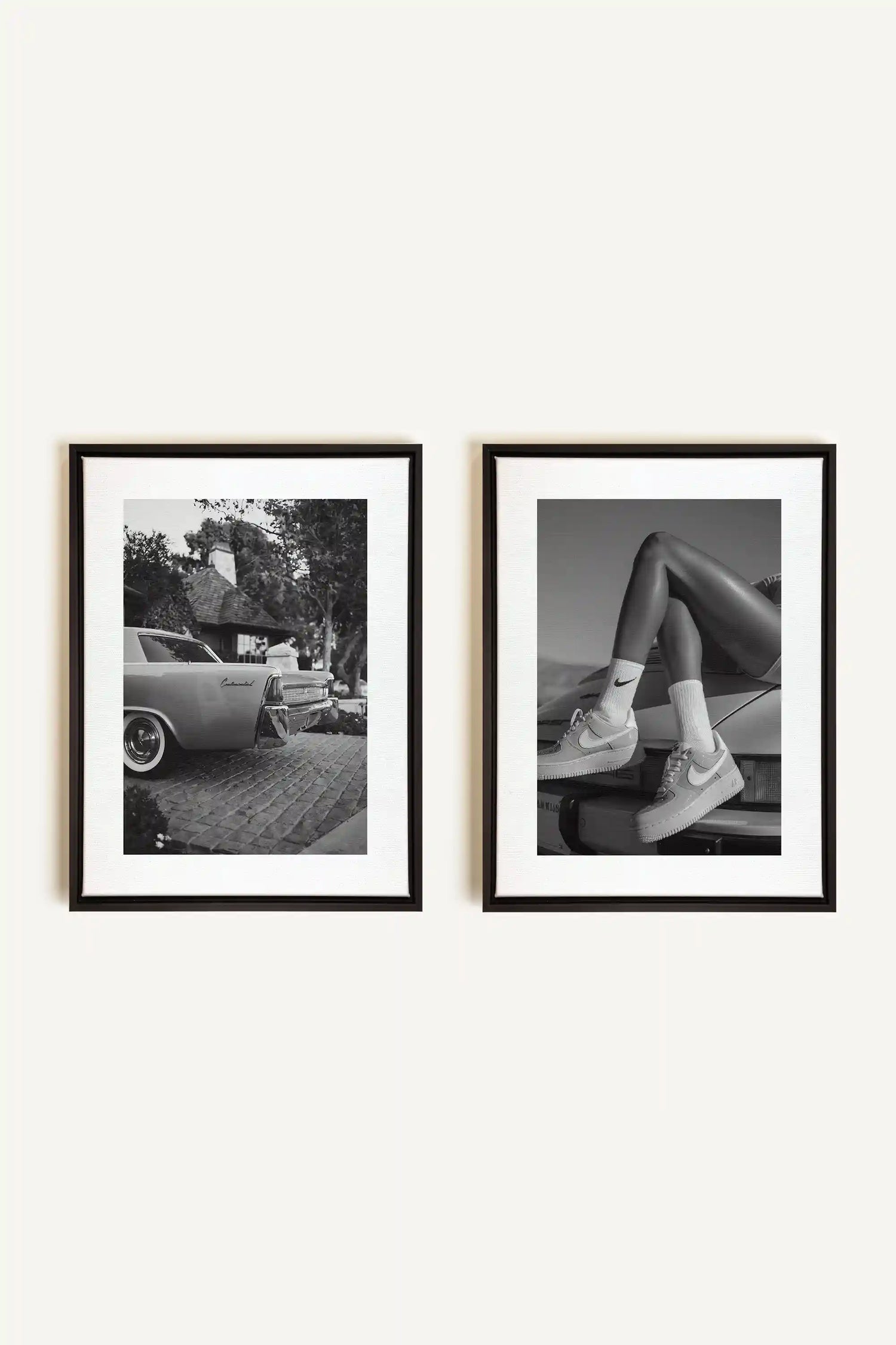 ELEGANCE BLISSFUL DUO, 2 Works on stretched canvas, black framed