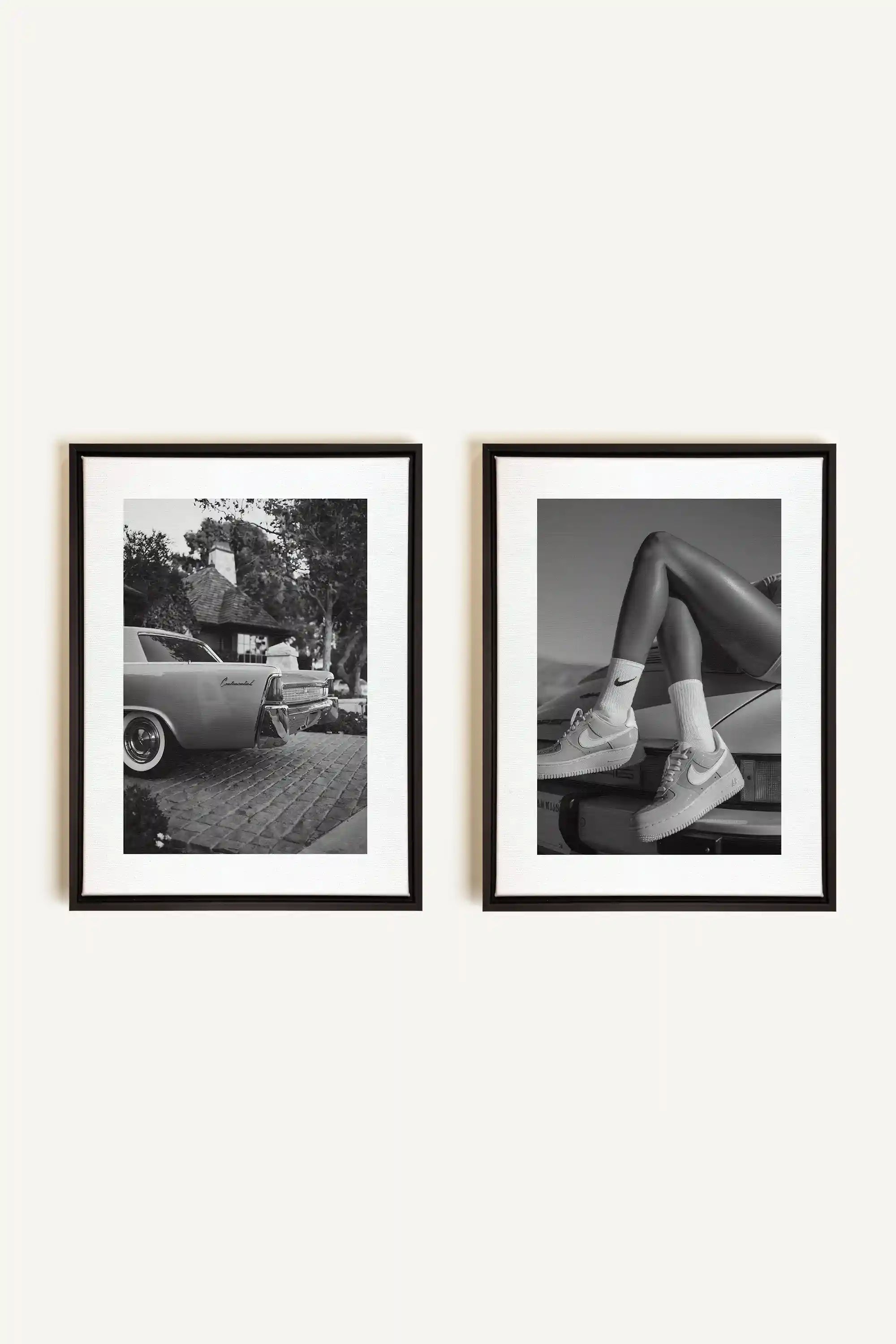 ELEGANCE BLISSFUL DUO, 2 Works on stretched canvas, black framed