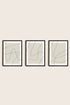 OLEKA CANVAS - ELEGANT CURVES TRIO, 3 Oeuvres sur toile étirée, encadré Noir