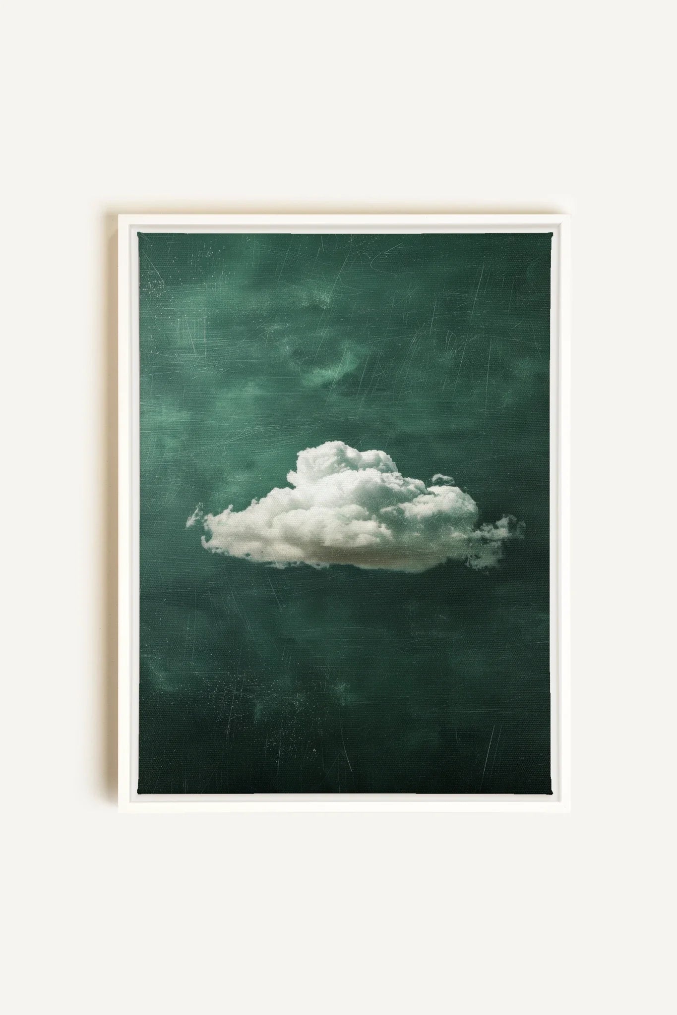 OLEKA CANVAS - EMERALD DREAM, Oeuvre sur toile étirée, encadré Blanc