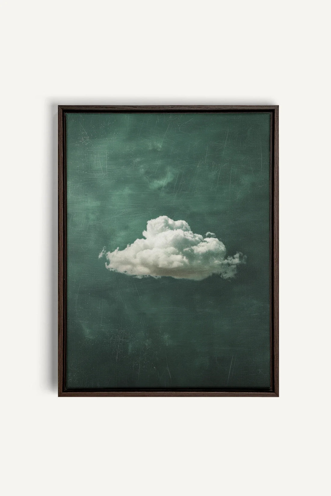 OLEKA CANVAS - EMERALD DREAM, Oeuvre sur toile étirée, encadré Brun Noyer