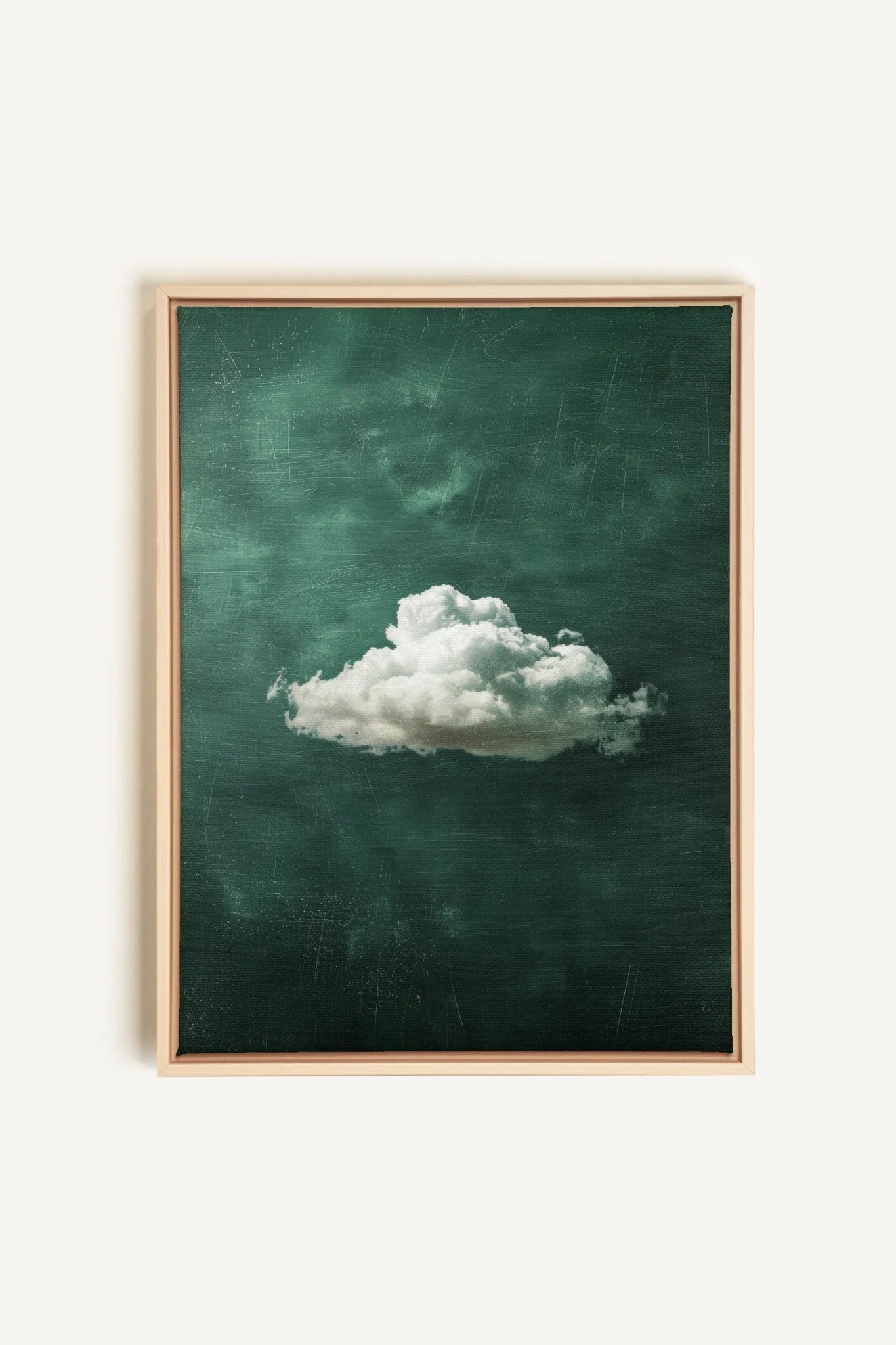 OLEKA CANVAS - EMERALD DREAM, Oeuvre sur toile étirée, encadré Naturel Clair