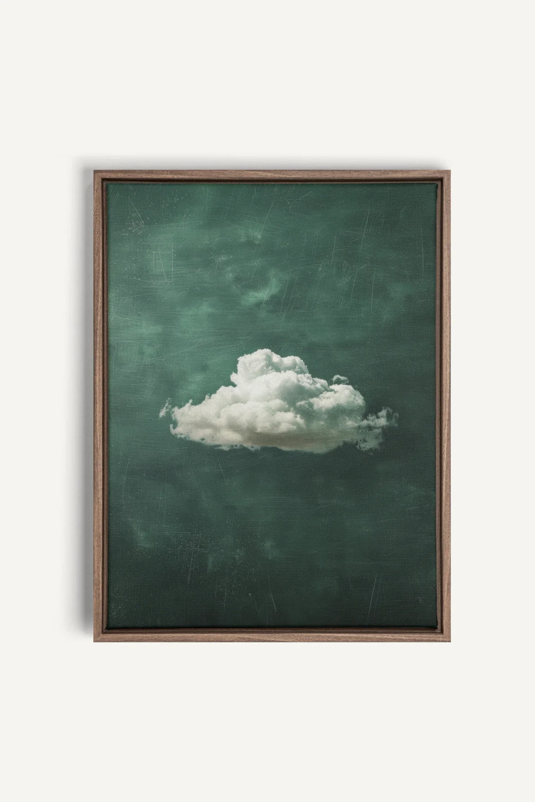OLEKA CANVAS - EMERALD DREAM, Oeuvre sur toile étirée, encadré Brun Chêne
