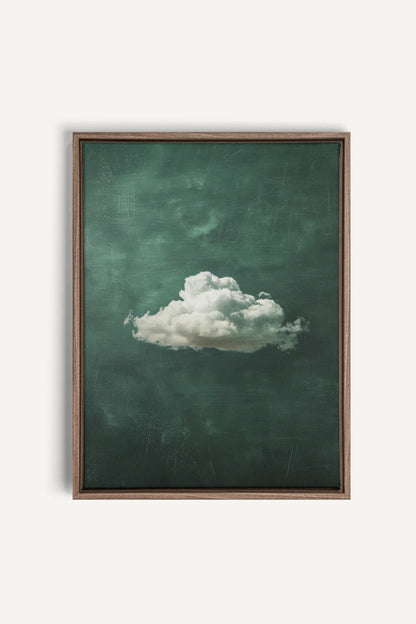 OLEKA CANVAS - EMERALD DREAM, Oeuvre sur toile étirée, encadré Brun Chêne