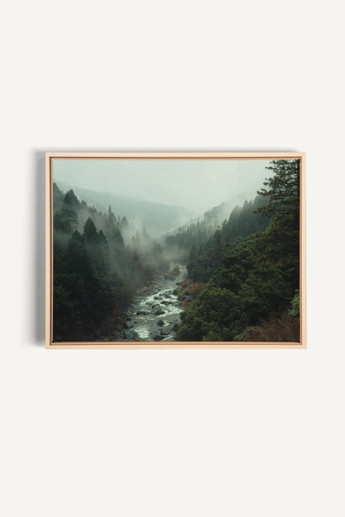 EMERALD VALLEY, Work on stretched canvas, framed Naturel Clair