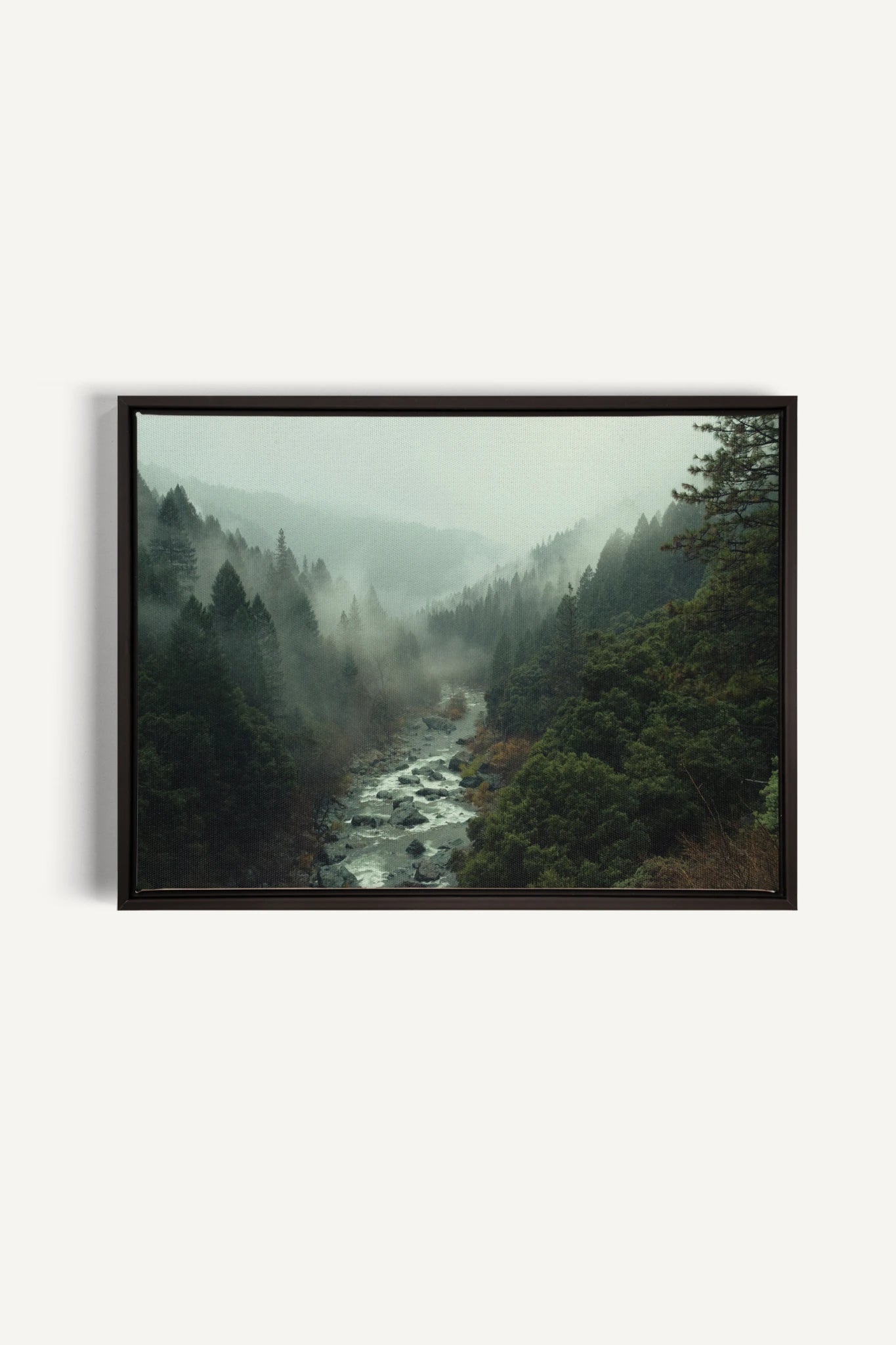 EMERALD VALLEY, Oeuvre sur toile étirée, encadré Noir