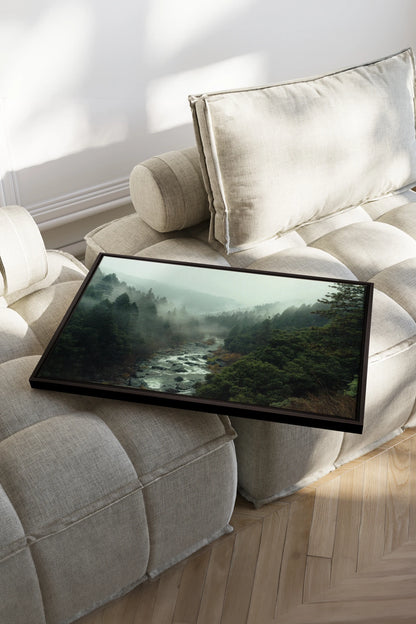 EMERALD VALLEY, Oeuvre sur toile étirée, encadré Noir