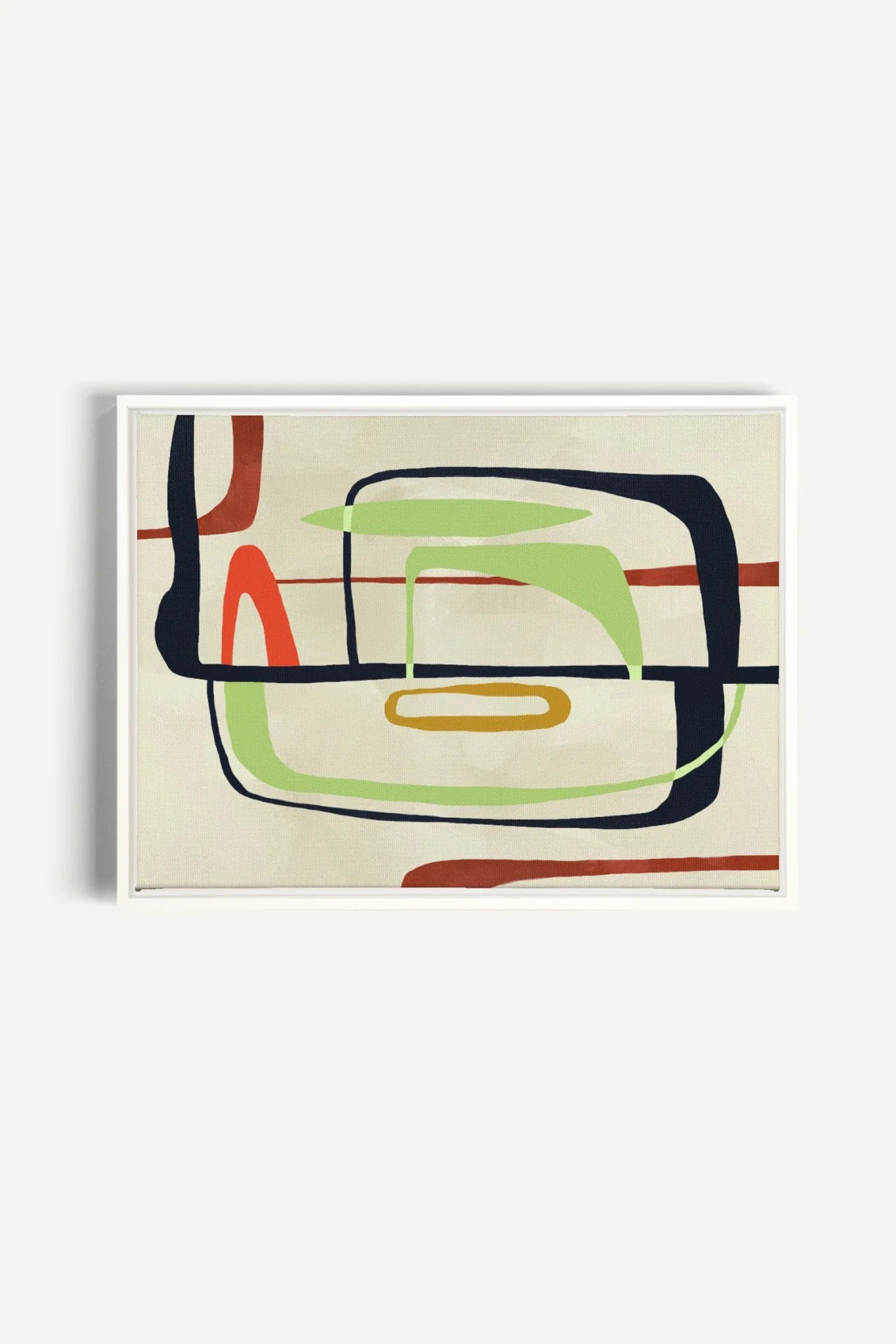 OLEKA CANVAS - ÉMOTION, Oeuvre sur toile étirée, encadré Blanc