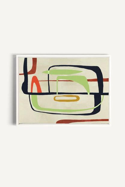 OLEKA CANVAS - ÉMOTION, Oeuvre sur toile étirée, encadré Blanc