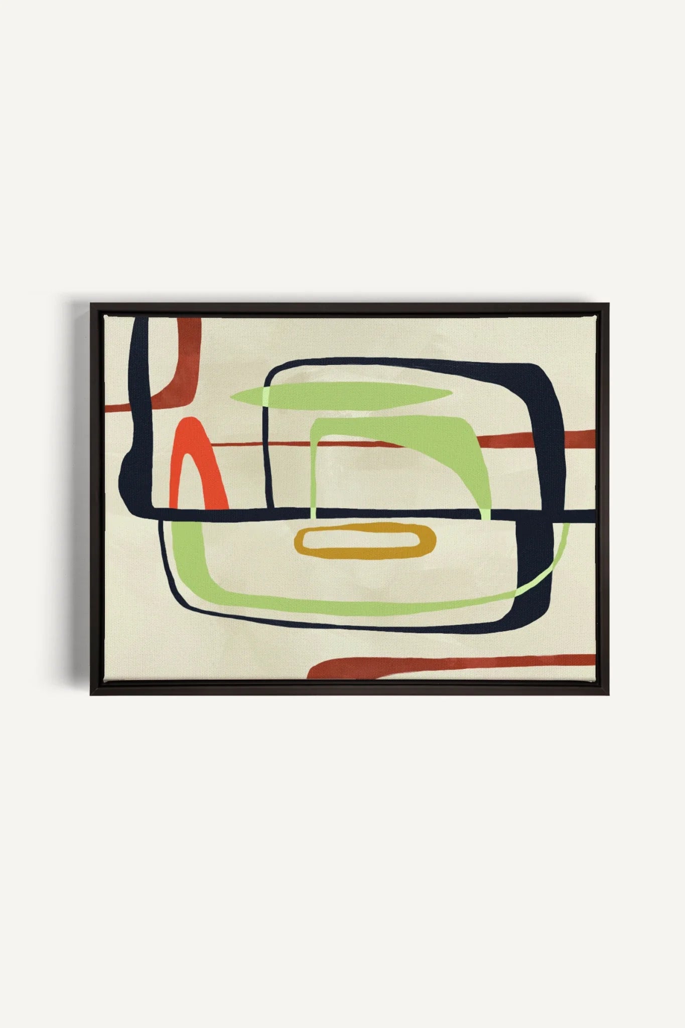 OLEKA CANVAS - ÉMOTION, Oeuvre sur toile étirée, encadré Noir