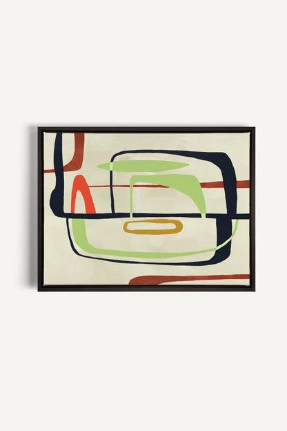 OLEKA CANVAS - ÉMOTION, Oeuvre sur toile étirée, encadré Noir