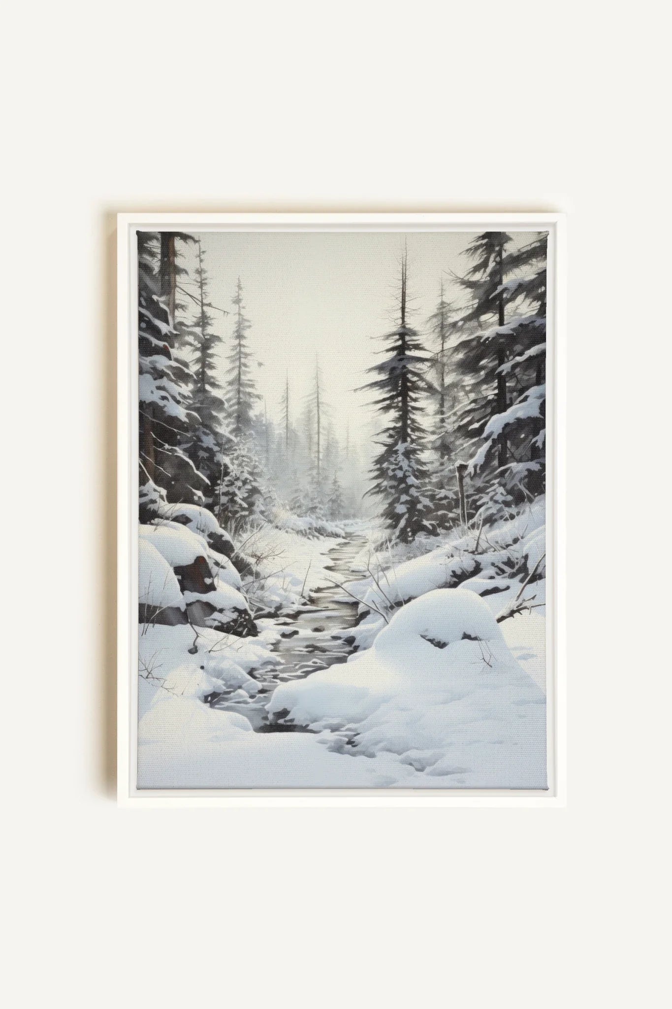 OLEKA CANVAS - ENCHANTED GLADE, Oeuvre sur toile étirée, encadré Blanc