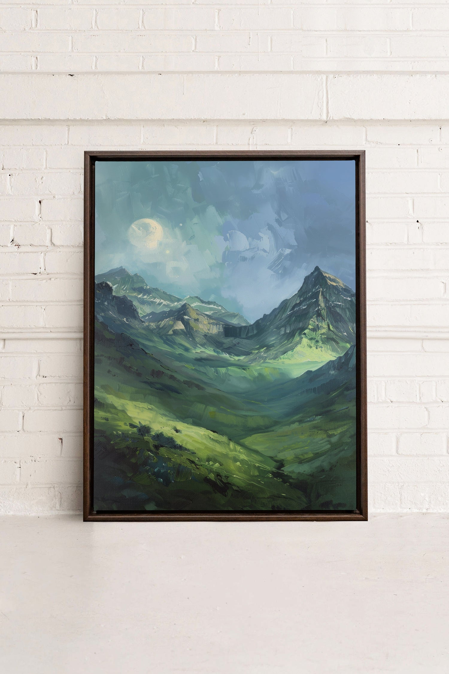 OLEKA CANVAS - VALLÉE DE VÉNUS, Oeuvre sur toile étirée, encadré Brun Noyer