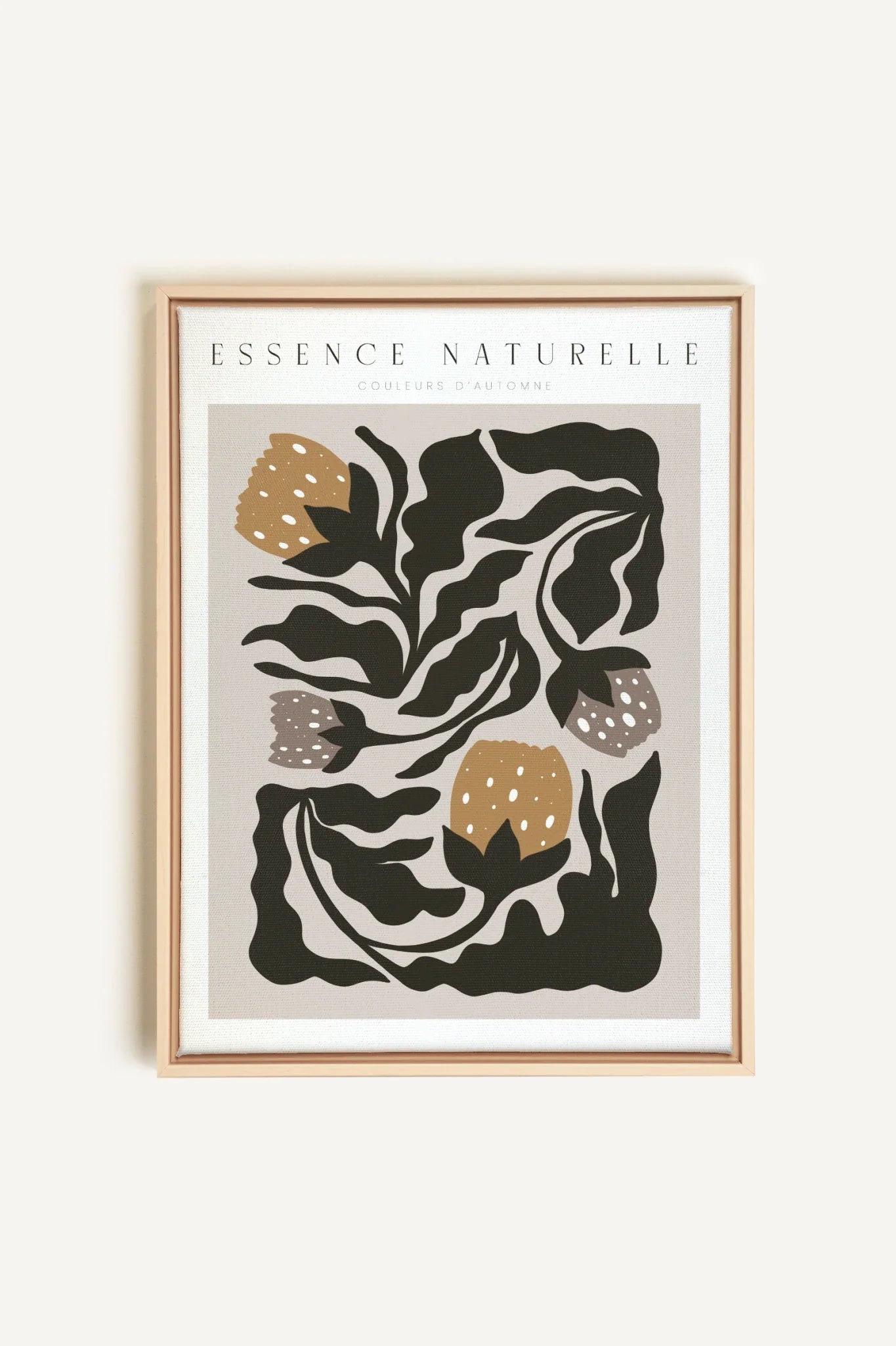 OLEKA CANVAS - ESSENCE NATURELLE, Oeuvre sur toile étirée, encadré Naturel Clair