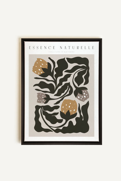 OLEKA CANVAS - ESSENCE NATURELLE, Oeuvre sur toile étirée, encadré Noir