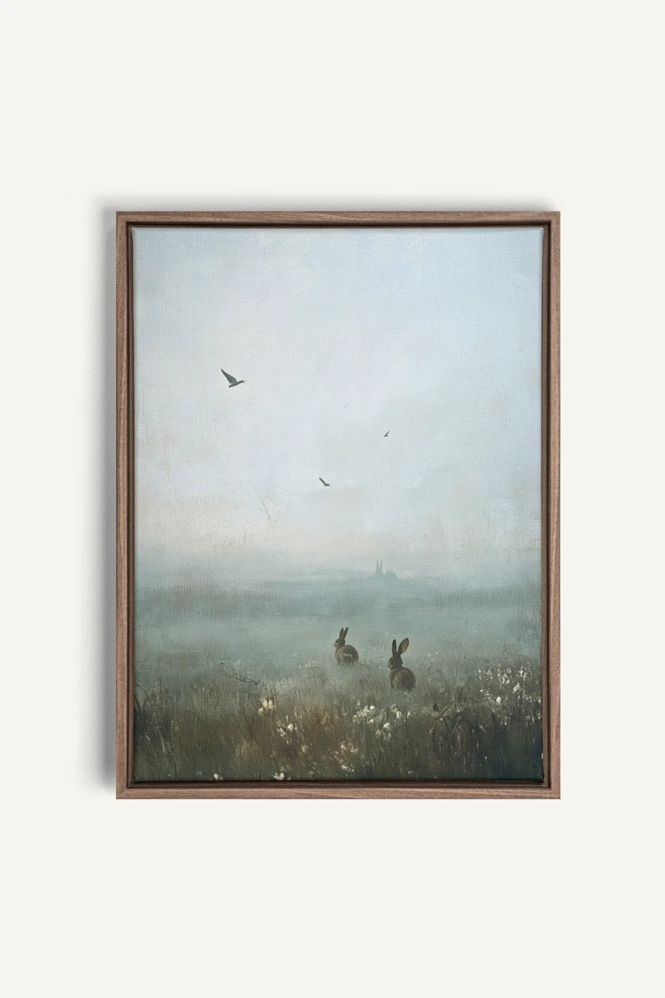 OLEKA CANVAS - ÉVEIL ENCHANTÉ, Oeuvre sur toile étirée, encadré Brun Chêne
