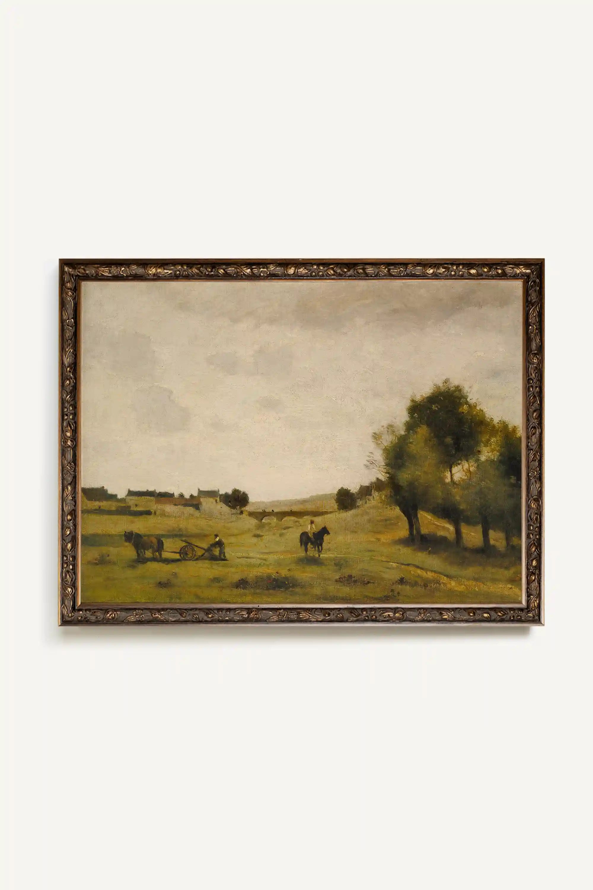 ÉVEIL DES CHAMPS, Oeuvre sur toile rigide, encadré Vintage Bronze