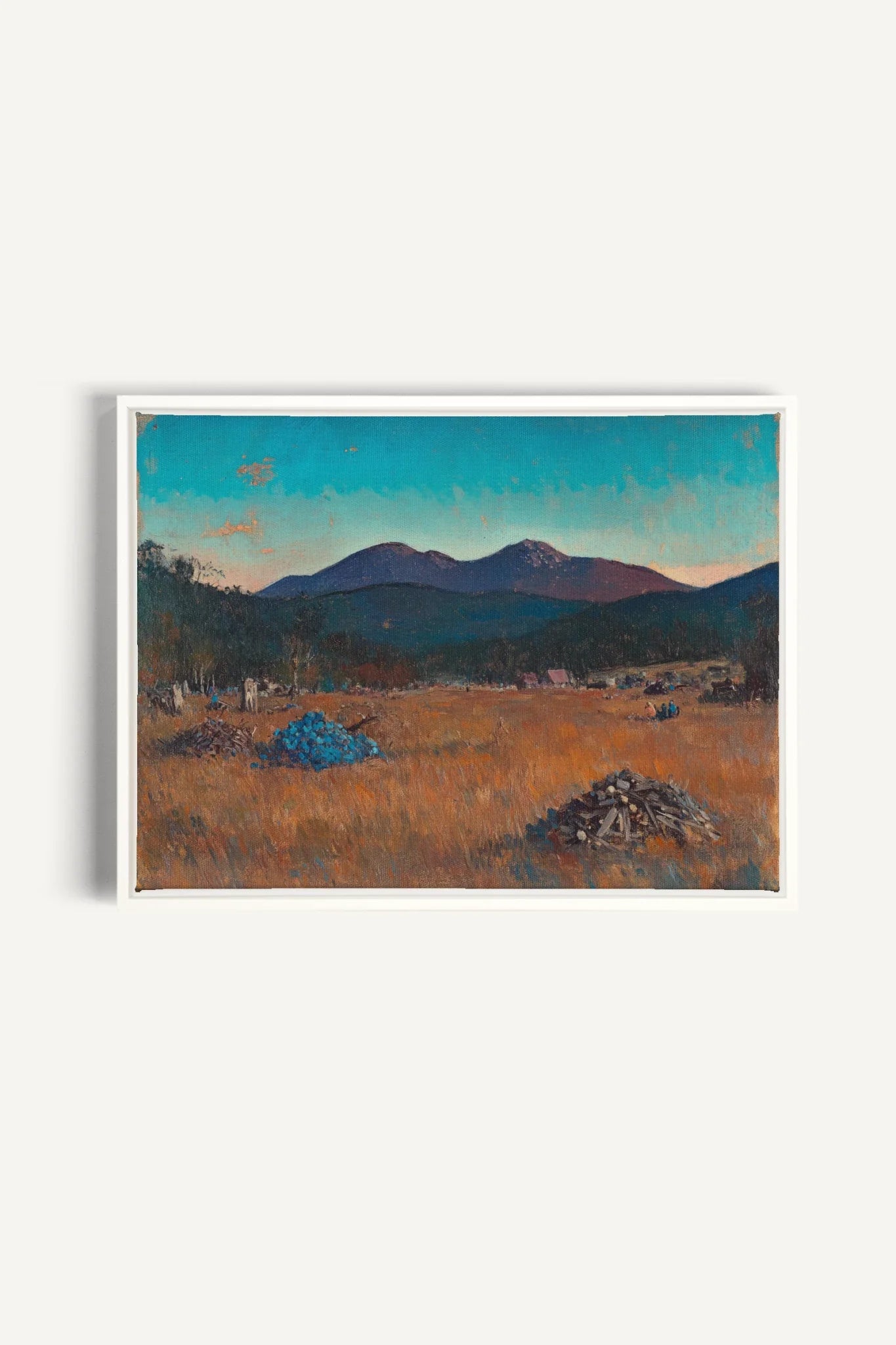 OLEKA CANVAS - EVENING HARVEST, Oeuvre sur toile étirée, encadré Blanc