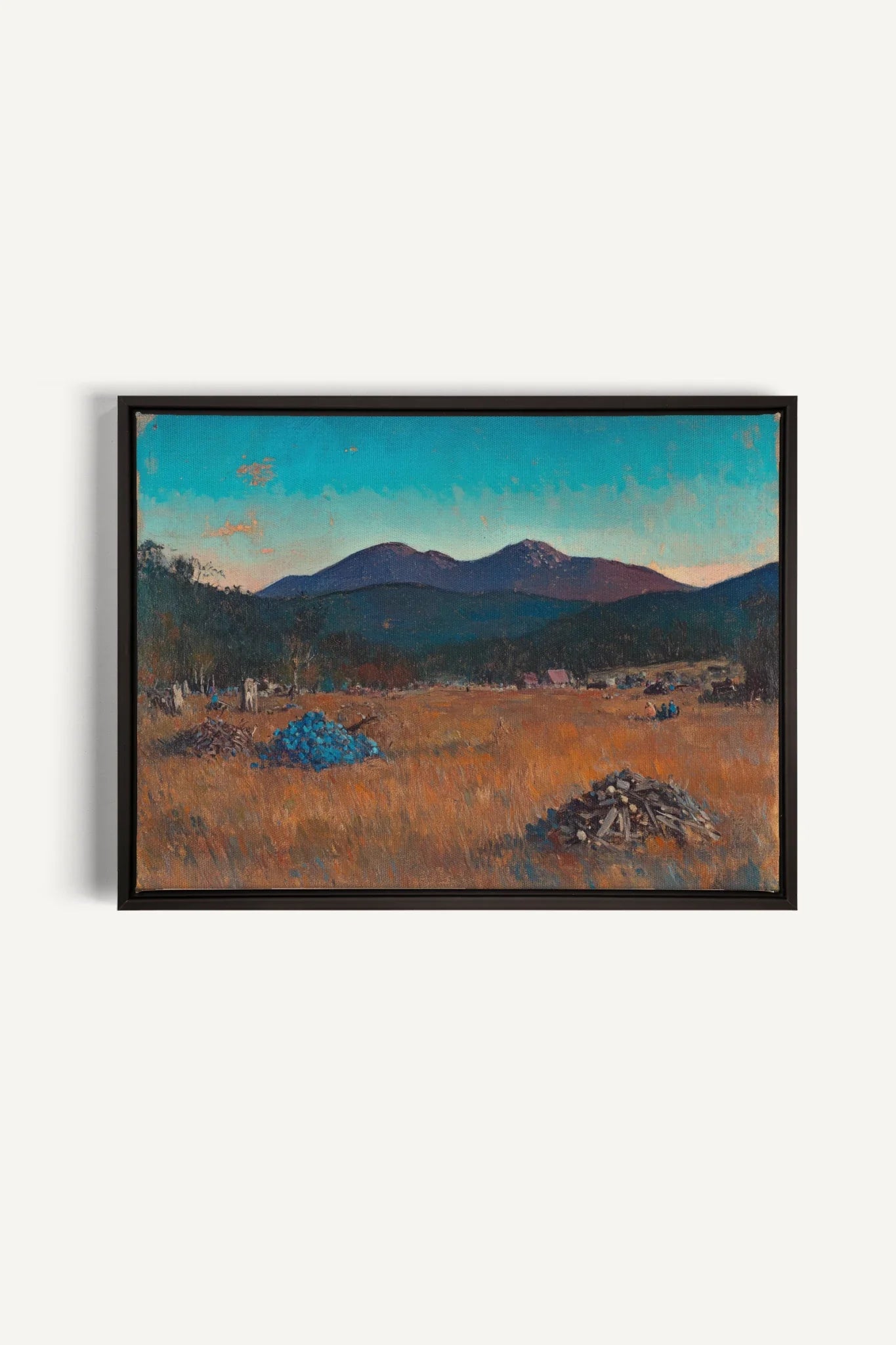 OLEKA CANVAS - EVENING HARVEST, Oeuvre sur toile étirée, encadré Noir