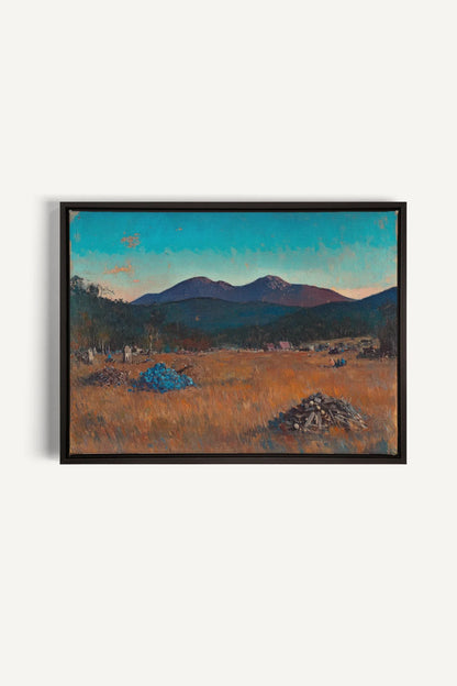 OLEKA CANVAS - EVENING HARVEST, Oeuvre sur toile étirée, encadré Noir