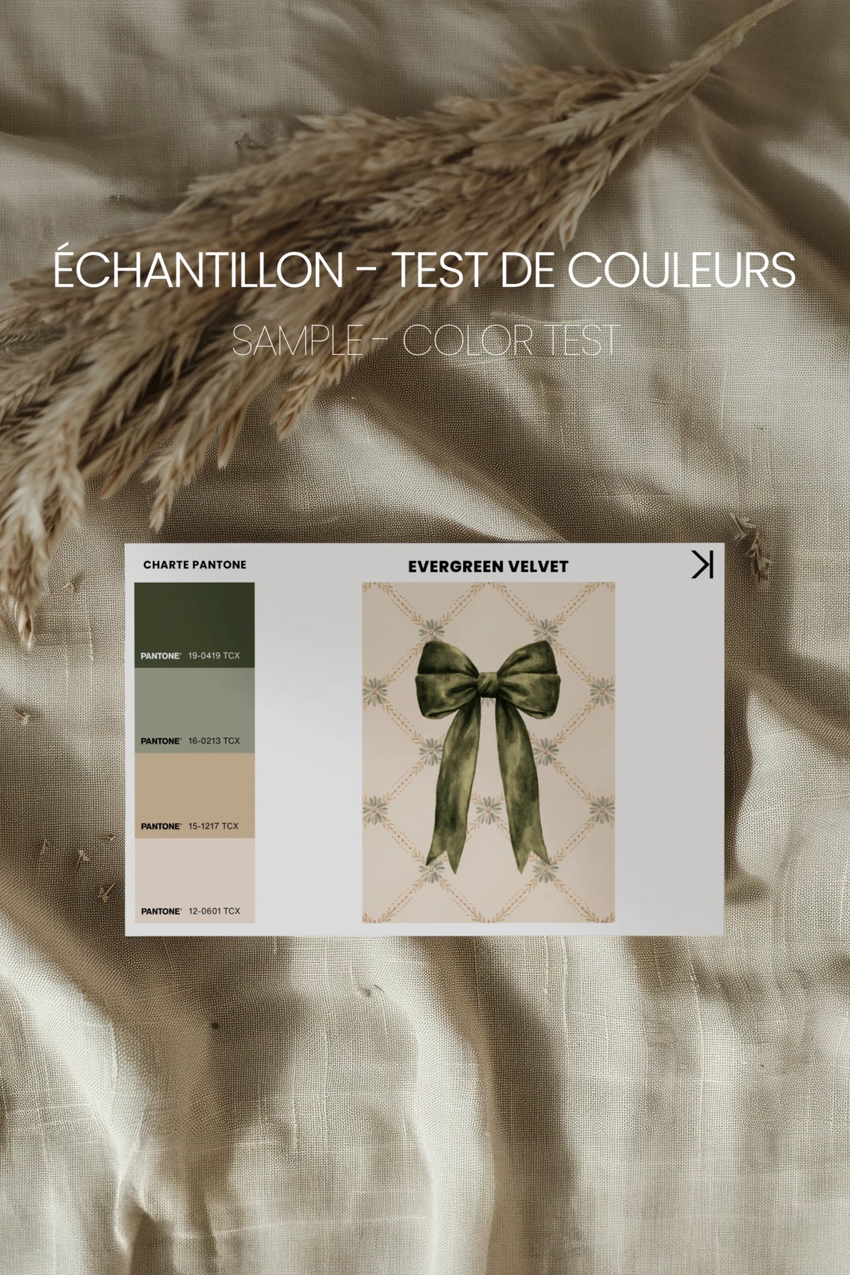 EVERGREEN VELVET, Oeuvre sur toile rigide, encadré Vintage Bronze