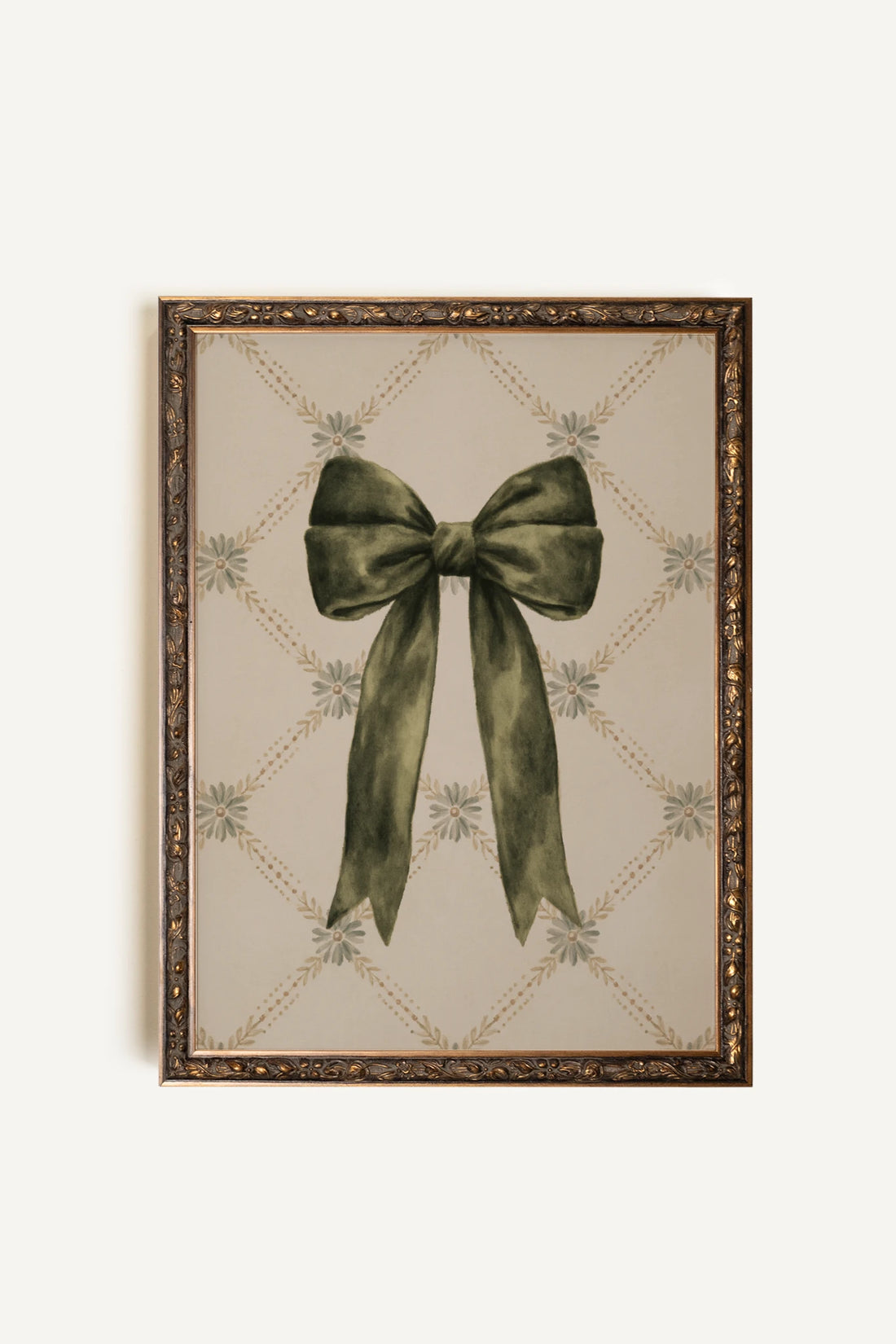 EVERGREEN VELVET, Oeuvre sur toile rigide, encadré Vintage Bronze