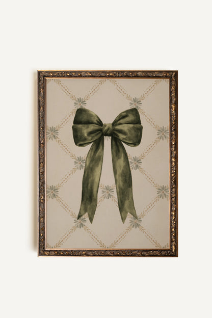 EVERGREEN VELVET, Oeuvre sur toile rigide, encadré Vintage Bronze