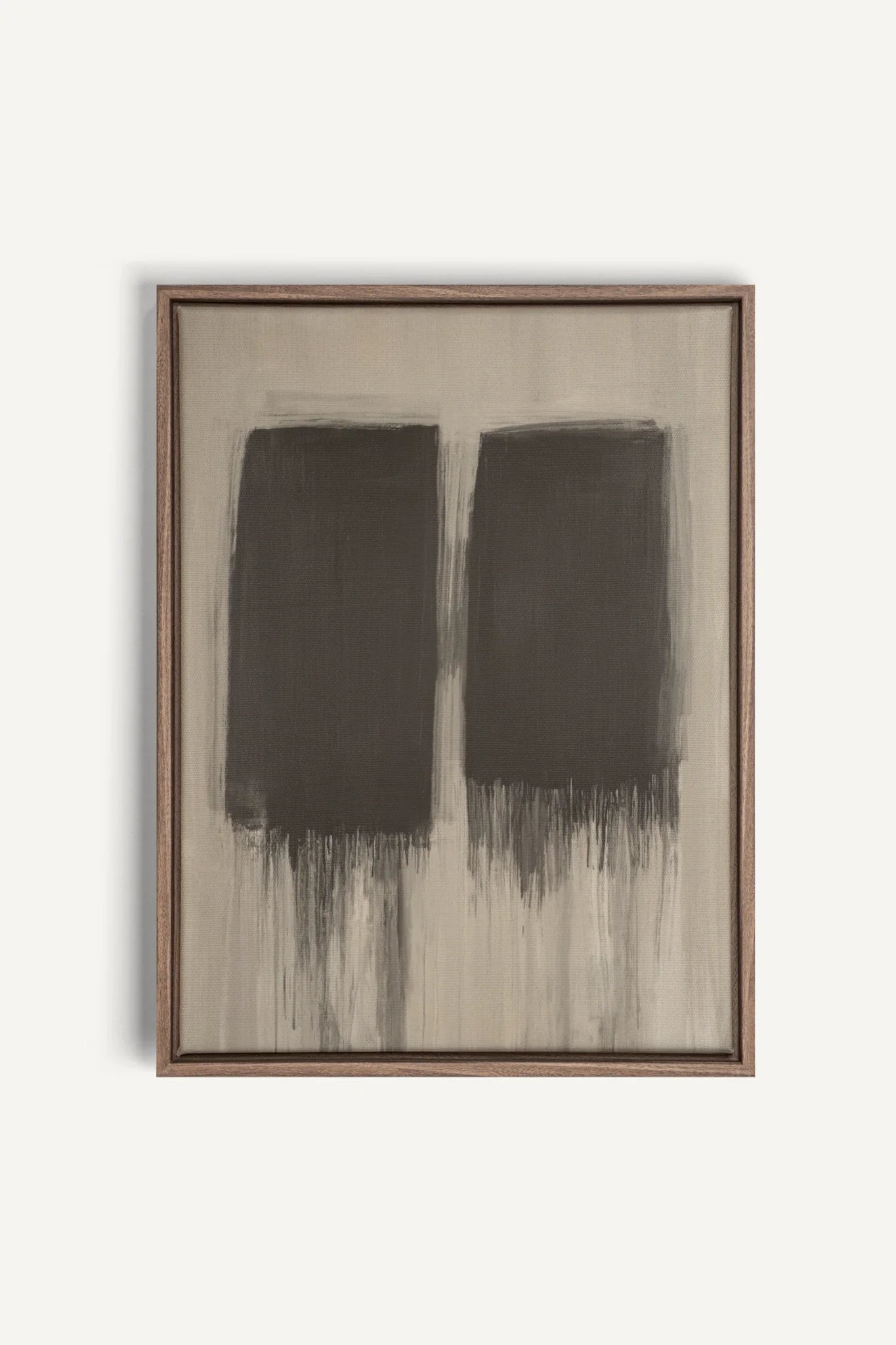 OLEKA CANVAS - FADING SHADOWS, Oeuvre sur toile étirée, encadré Brun Chêne