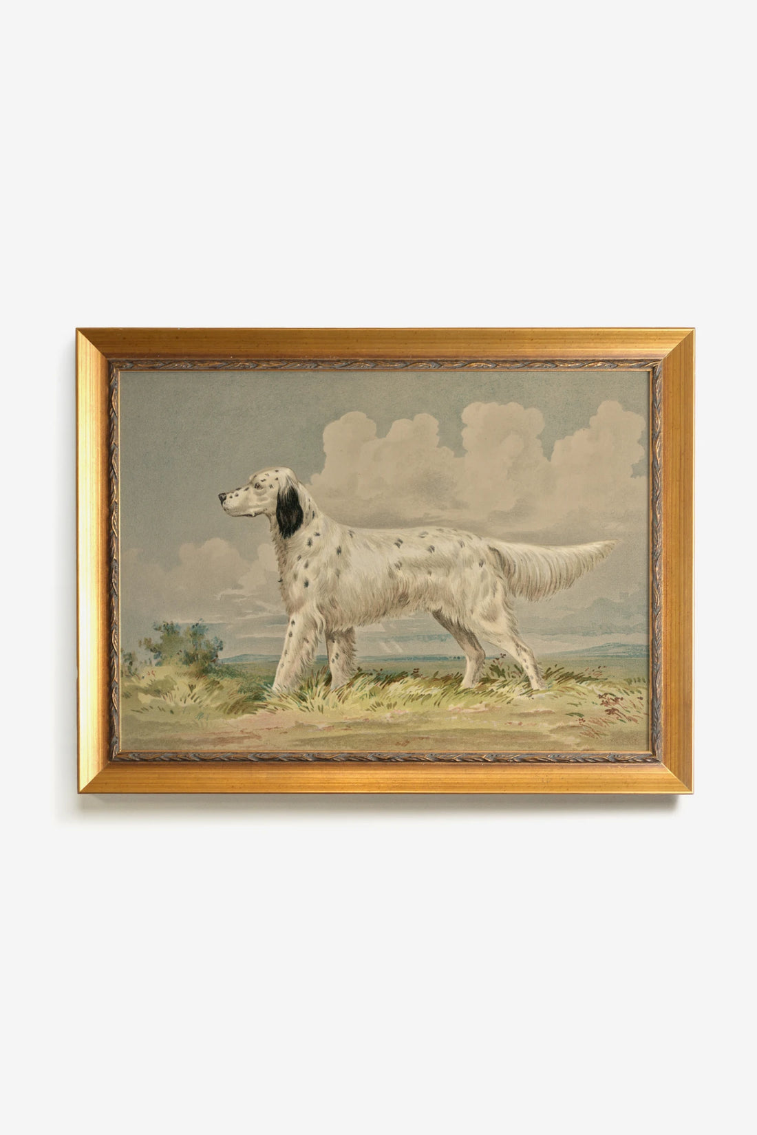 FAITHFUL COMPANION, Oeuvre sur toile rigide, encadré Vintage Or