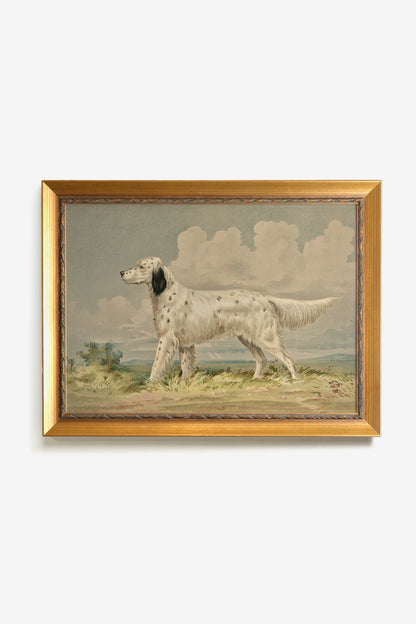 FAITHFUL COMPANION, Oeuvre sur toile rigide, encadré Vintage Or