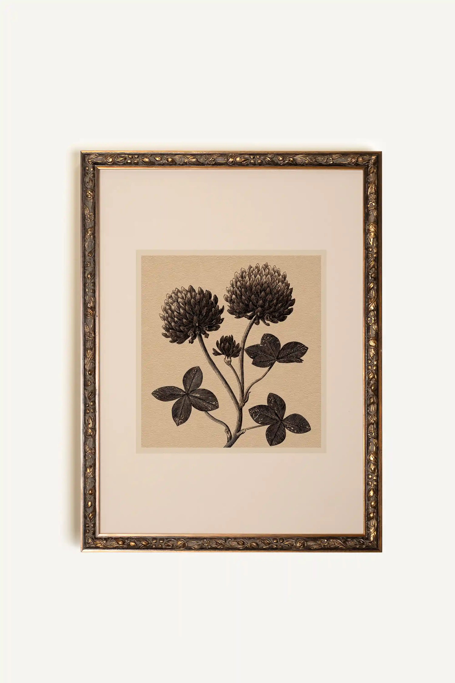 FIELD RELIC, Artwork on stretched canvas, framed Vintage Bronze