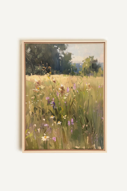 OLEKA CANVAS - FIELDS OF HARMONY, Oeuvre sur toile étirée, encadré Naturel Clair