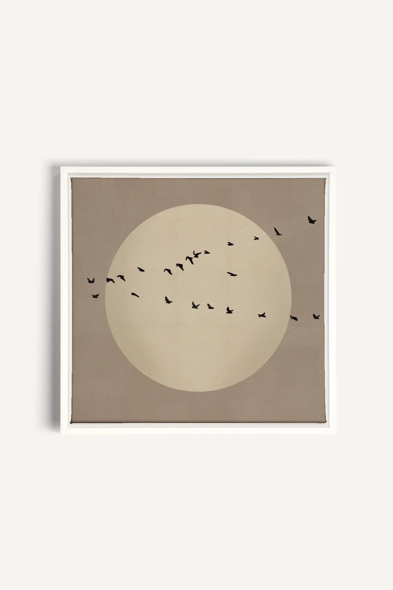 OLEKA CANVAS - FLIGHT OF LIGHT, Oeuvre sur toile étirée, encadré Blanc