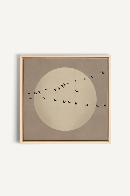 OLEKA CANVAS - FLIGHT OF LIGHT, Oeuvre sur toile étirée, encadré Naturel Clair